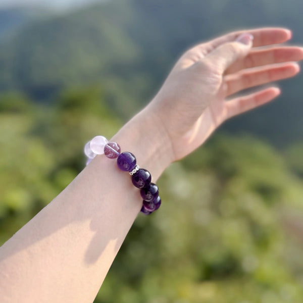 Lavender Amethyst & Rose Quartz Bracelet