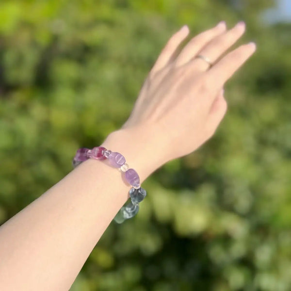 Fluorite & Clear Quartz Bracelet