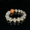 White Phantom & Red Rutilated Quartz Bracelet