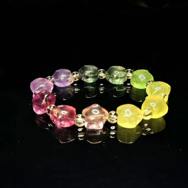 Fluorite & Clear Quartz Bracelet