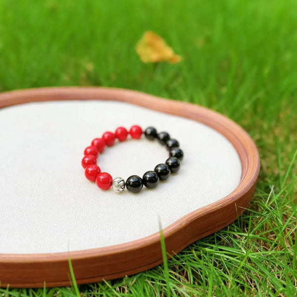 Obsidian & Cinnabar Protection Bracelet