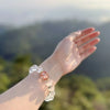 White Phantom & Red Rutilated Quartz Bracelet