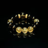 Golden Rutilated Quartz x Obsidian x Smoky Quartz Bracelet